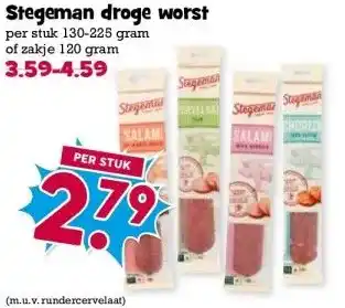 Boon`s Markt Stegeman droge worst aanbieding