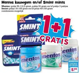 Boon`s Markt Mentos kauwgom en/of Smint mints aanbieding