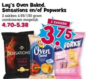 Boon`s Markt Lay's Oven Baked. Sensations en/of Popworks aanbieding