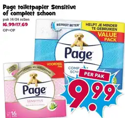 Boon`s Markt Page toiletpapier Sensitive of compleet schoon aanbieding
