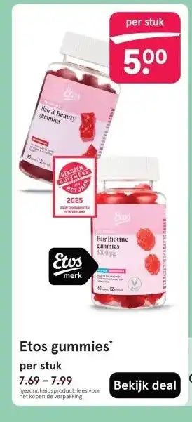 Etos Etos gummies aanbieding