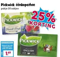 Boon`s Markt Pickwick éénkopsthee aanbieding