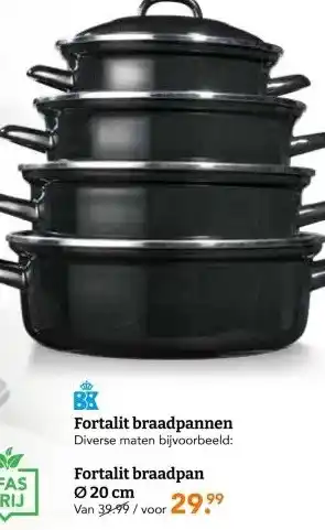 Blokker Fortalit braadpannen aanbieding