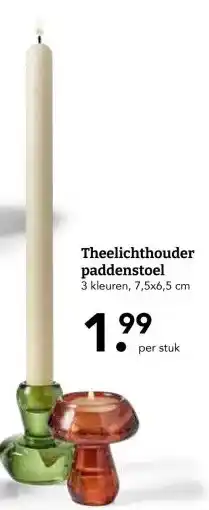 Blokker Theelichthouder paddenstoel aanbieding