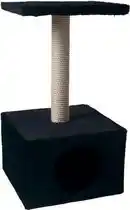 Bol.com Gebr. De Boon Klimmeubel - L30xB30xH57 cm - Krabmeubel Diabolo Zwart aanbieding