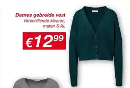 Kik Dames gebreide vest aanbieding
