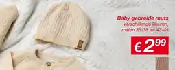 Kik Baby gebreide muts aanbieding