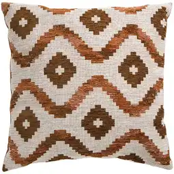 Leen Bakker Sierkussen Moritz - écru/bruin - 45x45 cm aanbieding
