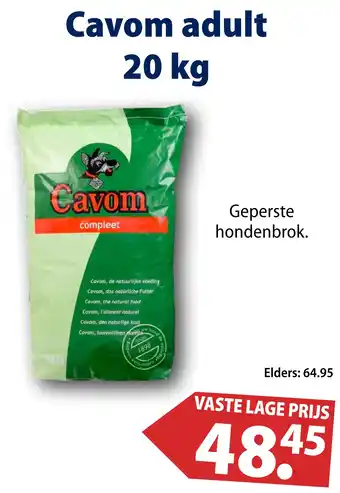 Huisdier Voordeelshop Cavom adult 20 kg aanbieding