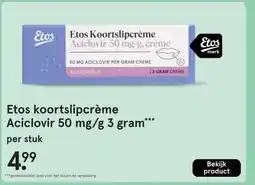 Etos Etos koortslipcrème Aciclovir aanbieding