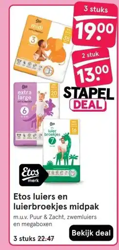 Etos Etos luiers en luierbroekjes midpak aanbieding