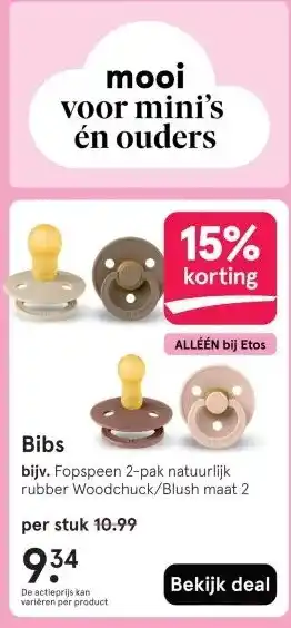 Etos Bibs aanbieding
