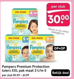 Etos Pampers Premium Protection luiers XXL pak maat 3 t/m 5 aanbieding