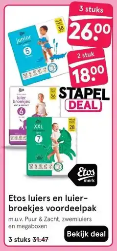 Etos Etos luiers en luier- broekjes voordeelpak aanbieding