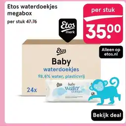 Etos Etos waterdoekjes megabox aanbieding