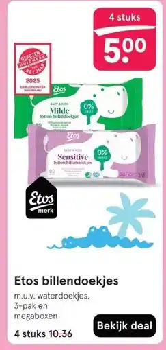 Etos Etos billendoekjes aanbieding