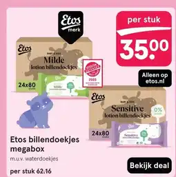 Etos Etos billendoekjes megabox aanbieding