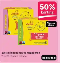 Etos Zwitsal Billendoekjes megaboxen aanbieding