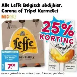 Boon`s Markt Alle Leffe Belgisch abdijbier. Corona of Tripel Karmeliet aanbieding