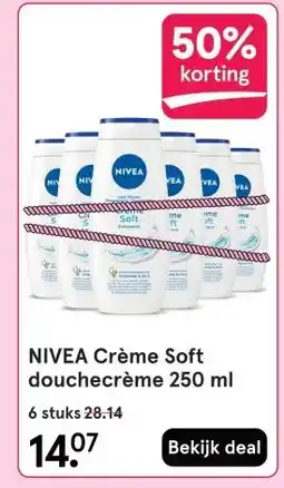 Etos NIVEA Crème Soft douchecrème aanbieding
