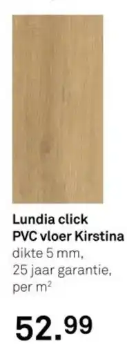 Karwei Lundia click PVC vloer Kirstina dikte 5 mm, aanbieding