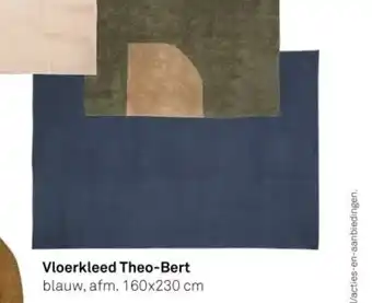 Karwei Vloerkleed Theo Bert blauw aanbieding