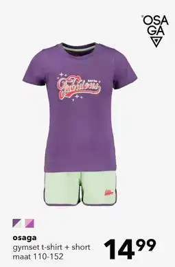 Scapino Osaga gymset t-shirt + short aanbieding