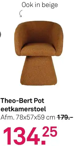 Karwei Theo-Bert Pot eetkamerstoel aanbieding