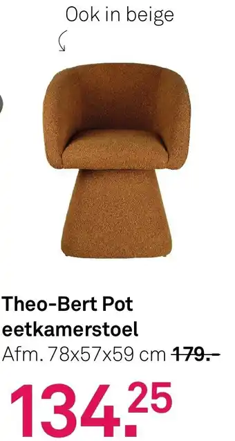 Karwei Theo-Bert Pot eetkamerstoel aanbieding