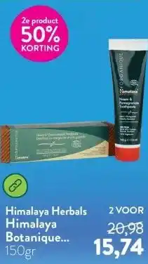 Holland & Barrett Himalaya Botanique Tandpasta Neem & Granaatappel aanbieding