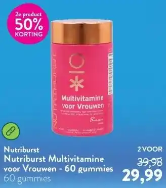 Holland & Barrett Nutriburst Multivitamine voor Vrouwen - 60 gummies aanbieding