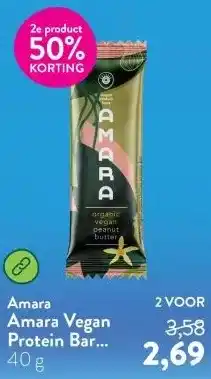 Holland & Barrett Amara Vegan Protein Bar Peanut Butter Vanilla aanbieding
