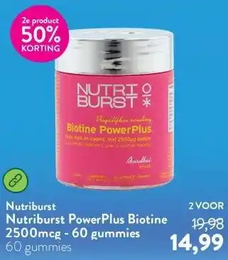 Holland & Barrett Nutriburst PowerPlus Biotine 2500mcg - 60 gummies aanbieding
