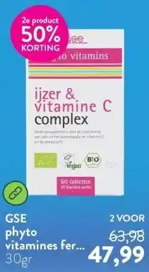 Holland & Barrett phyto vitamines fer & vitamine C Complexe 30gr aanbieding