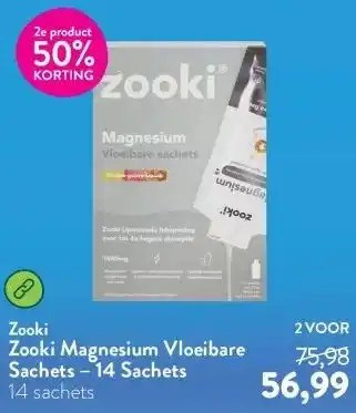 Holland & Barrett Zooki Magnesium Vloeibare Sachets – 14 Sachets aanbieding