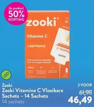 Holland & Barrett Zooki Vitamine C Vloeibare Sachets – 14 Sachets aanbieding