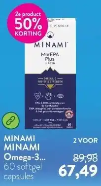Holland & Barrett MINAMI Omega-3 MorEPA Plus + DHA - 60 softgels aanbieding