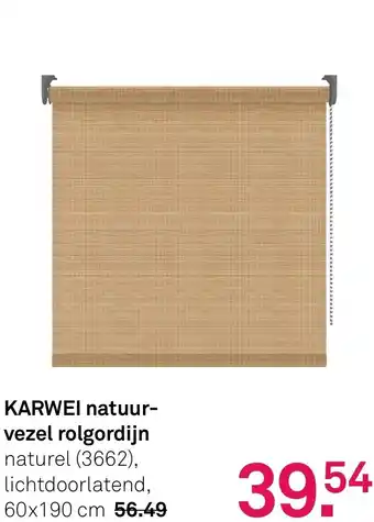 Karwei Karwei natuurvezel rolgordijn aanbieding