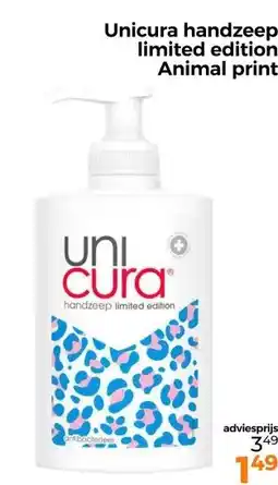 Trekpleister Unicura handzeep limited edition Animal print aanbieding