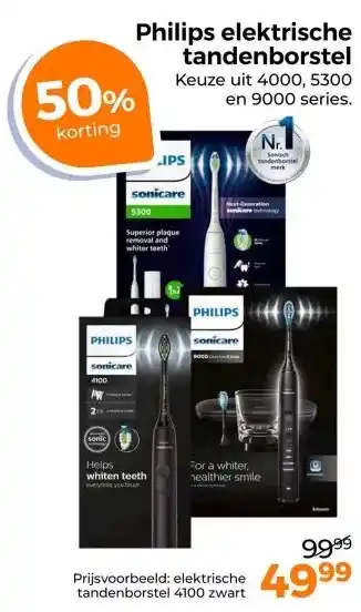 Trekpleister Philips elektrische tandenborstel aanbieding
