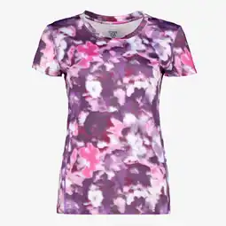 Scapino Osaga dames sport T-shirt met bloemenprint paars aanbieding