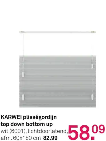 Karwei Karwei plisségordijn top down bottom up aanbieding