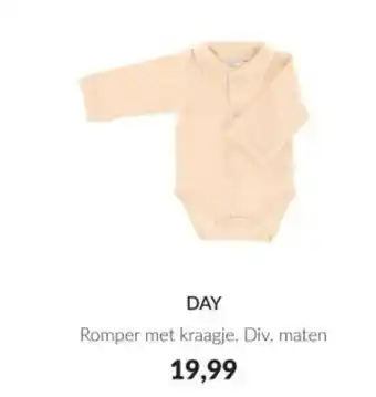 Babypark DAY Romper met kraagje aanbieding