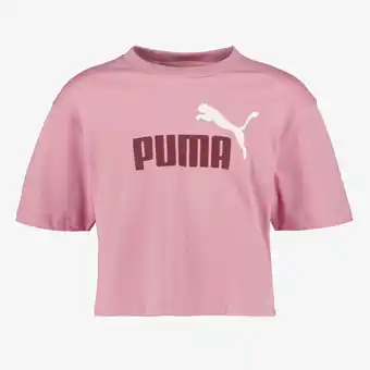 Scapino Puma ESS 2 Color NO. 1 Logo cropped meisjes sport T-shirt roze aanbieding
