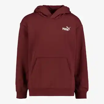 Scapino Puma Essentials Small Logo kinder hoodie rood aanbieding