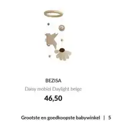 Babypark BEZISA Daisy mobiel Daylight beige aanbieding