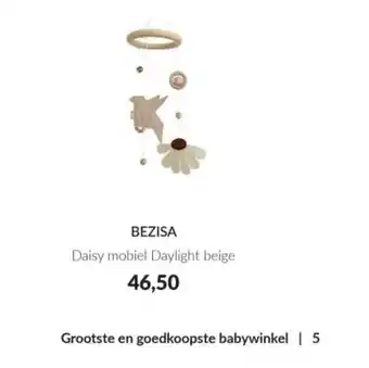 Babypark BEZISA Daisy mobiel Daylight beige aanbieding