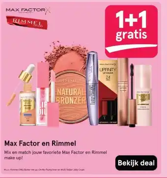 Etos Max Factor en Rimmel aanbieding