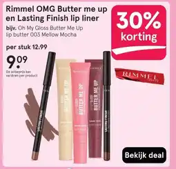 Etos Rimmel OMG Butter me up en Lasting Finish lip liner aanbieding