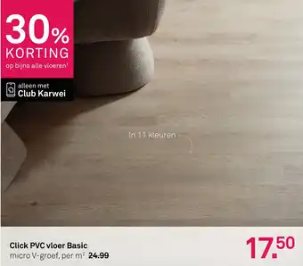Karwei Click PVC vloer Basic aanbieding